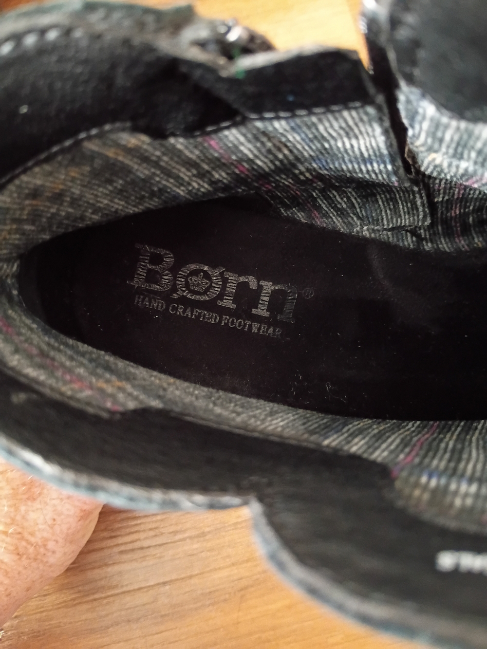 Børn Tori Black Leather Moto Booties Strap Detail Size 8.5M - Picture 3 of 8